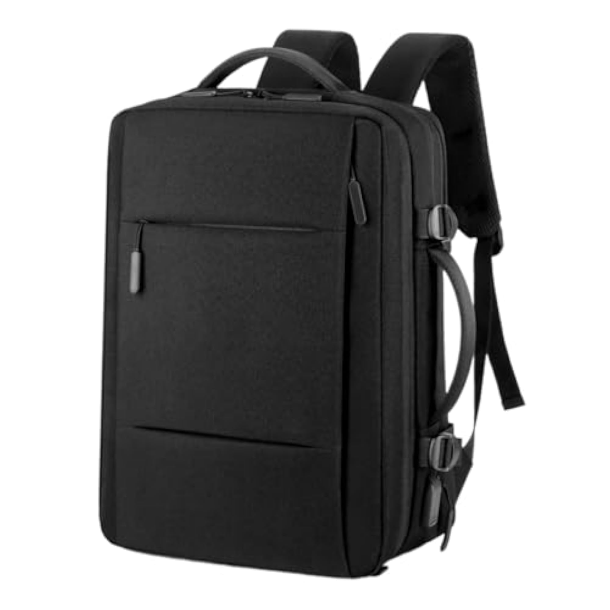 Portable Multi-PU Leather Laptop Bag for Weekender Hiking, Black